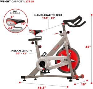 Sunny Health and Fitness Pro B901 Indoor Cycling Bike