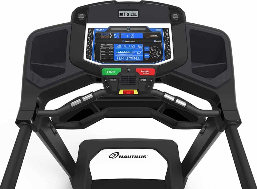 t min1 The console of the Nautilus T618 Treadmill Machine