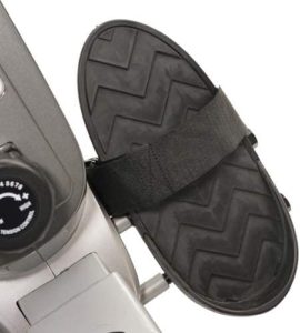 The pedal of the Sunny Health and Fitness SF-RW5515 Magnetic Rowing machine