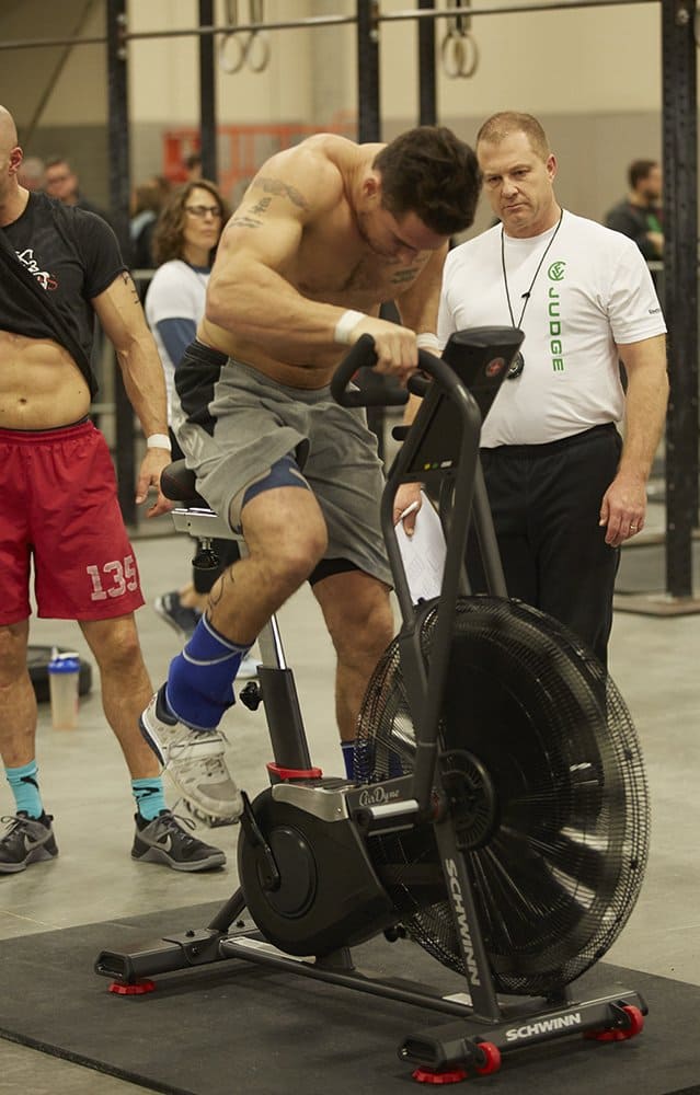 Schwinn Airdyne Pro Exercise Bike is Ridden by a man