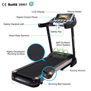 Bellar 10.1 Inch WIFI Large Color Touch Screen 3.0 HP Folding Electric Treadmill Review