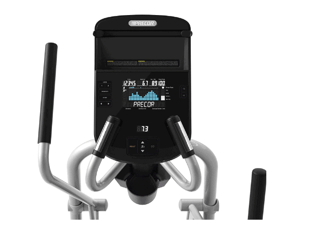 Precor EFX 222 Energy Series Elliptical Crosstrainer's console and handlebars