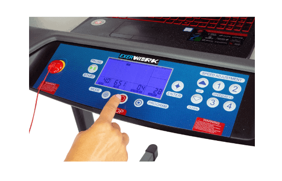 The console of the Exerpeutic 5000 ExerWork Desk Treadmill Model 7906