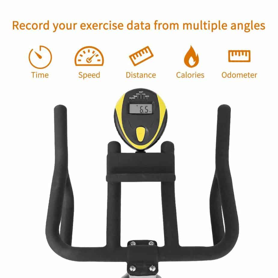 The monitor of the Cyclace Indoor Exercise Bike