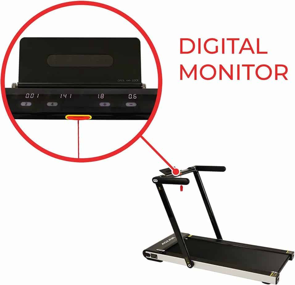The console of the Sunny Health & Fitness ASUNA 8730 Treadmill