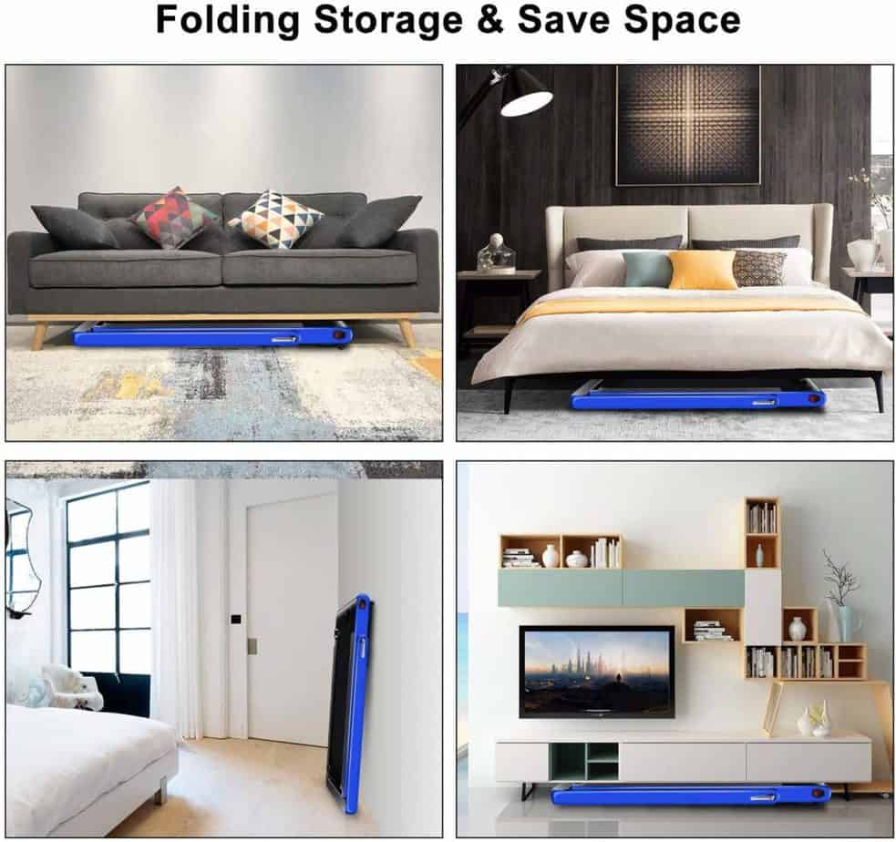 Ways to store the OppsDecor 2-in-1 Under-Desk Treadmill