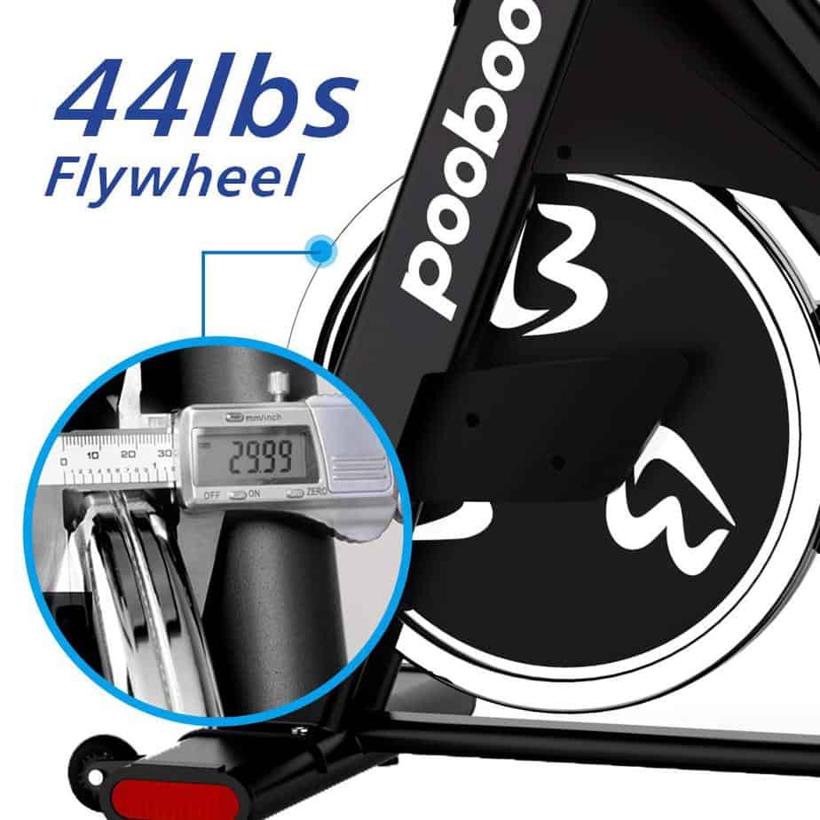 The drive of the Pooboo D578 Indoor Cycling Bike