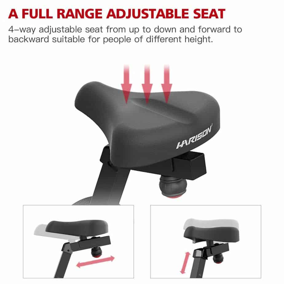 The seat of the HARISON Magnetic B7 Upright Bike