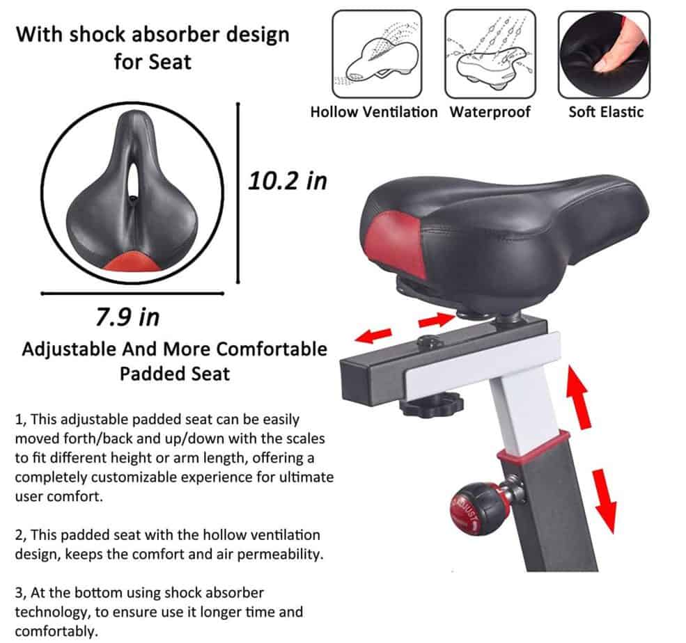 The seat of the VIGBODY HL-5801 Indoor Exercise Bike