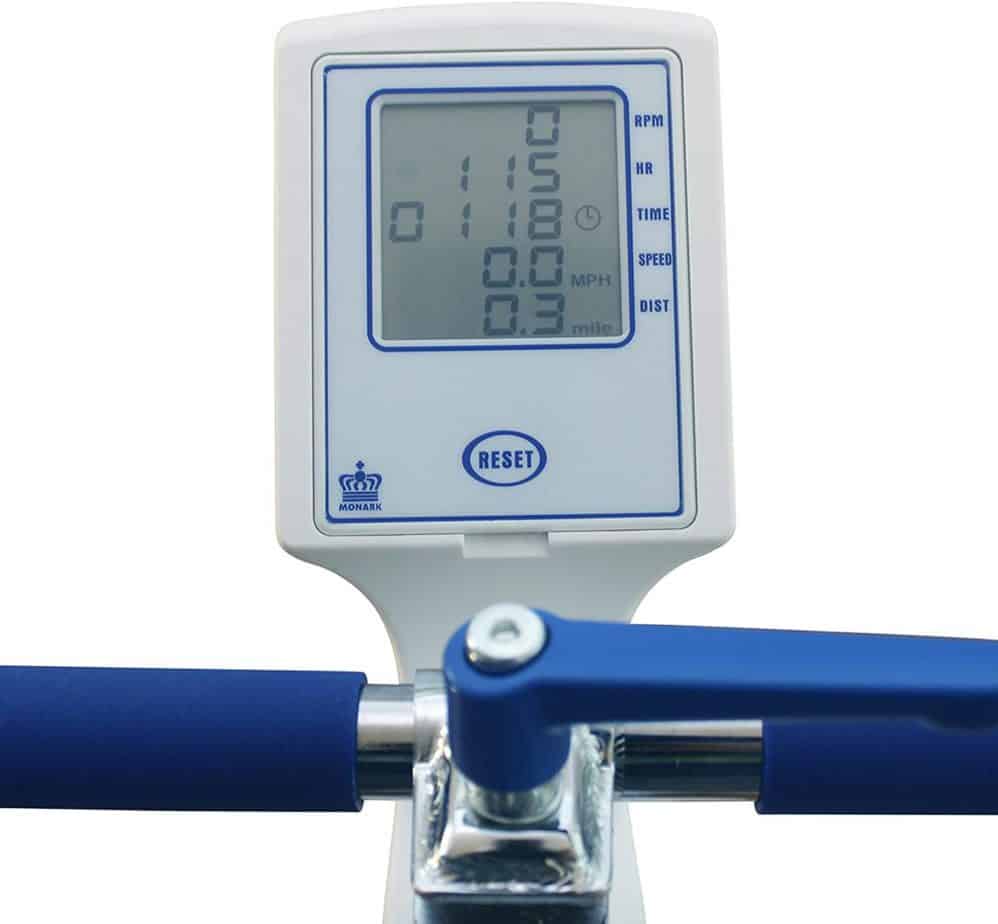 The console of the Monark Exercise AB 827E Cycling Bike