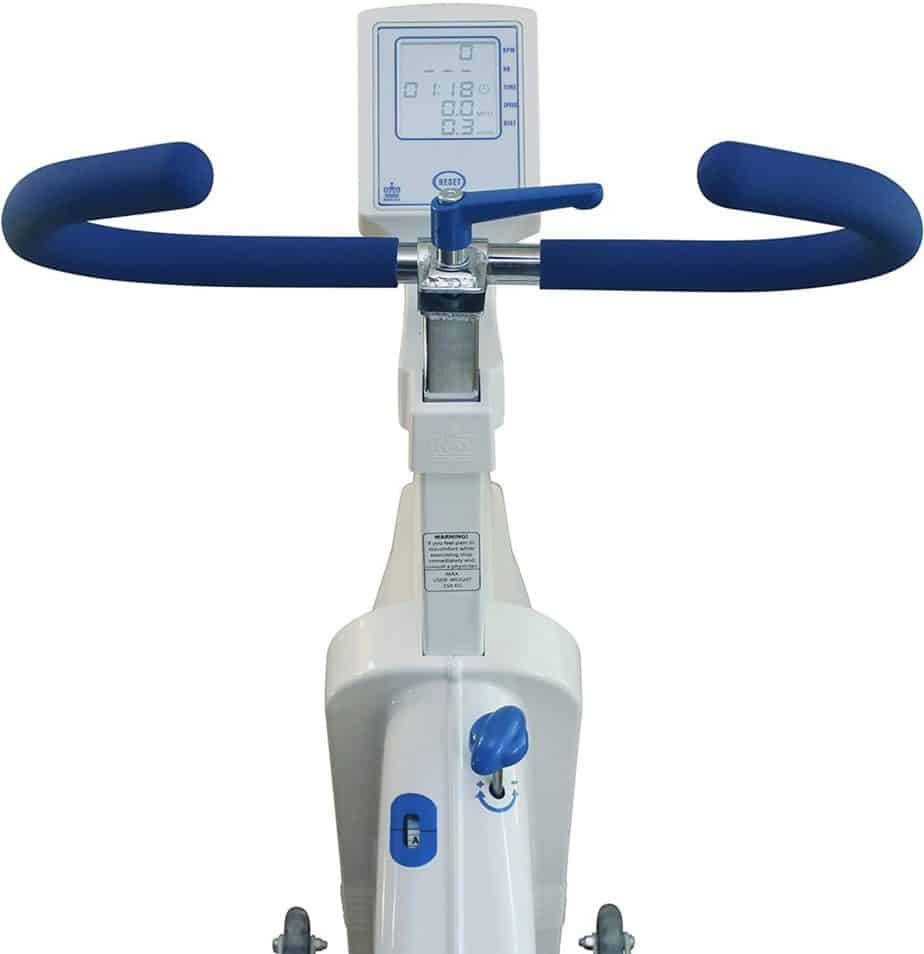 The handlebar of the Monark Exercise AB 827E Cycling Bike