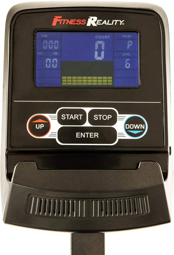 The console of the Fitness Reality 4000MR Magnetic Rower 