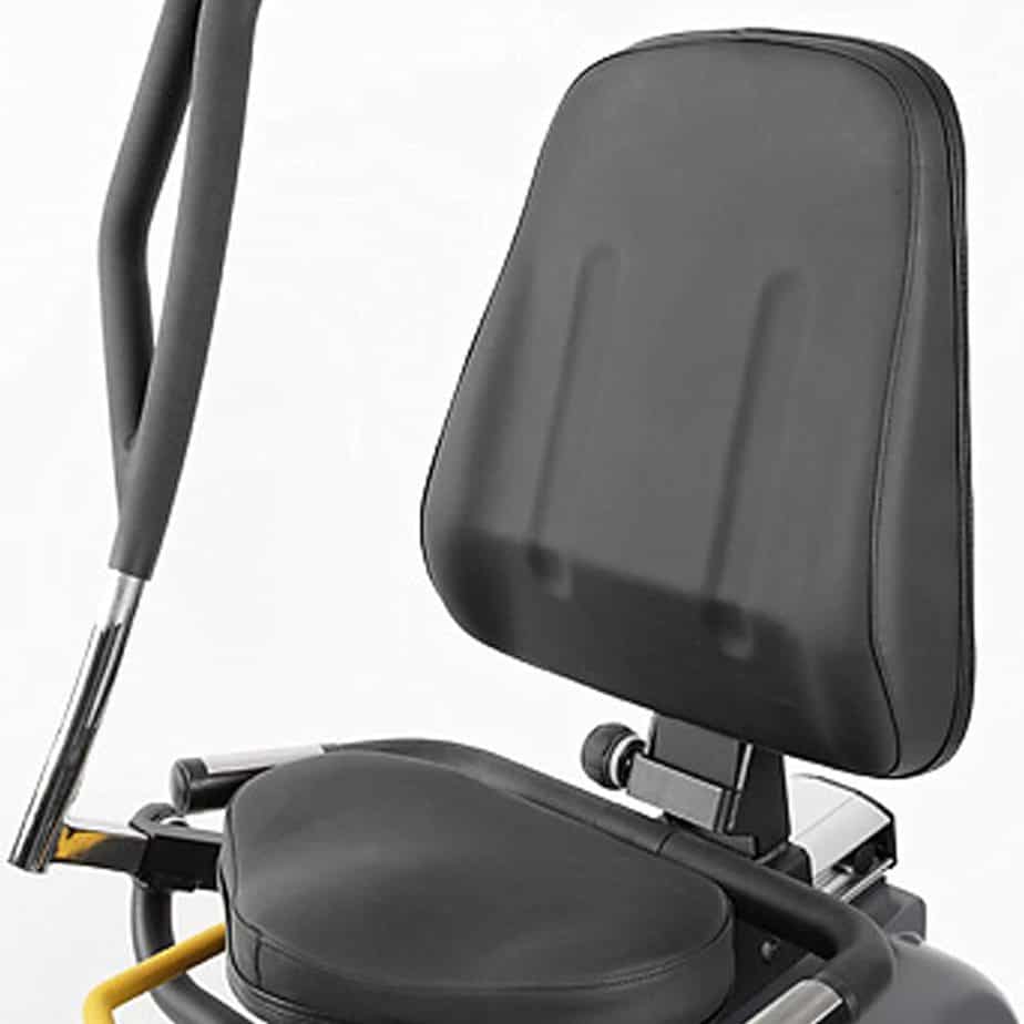 The seat of the HCI Fitness PhysioStep RXT-1000 Recumbent Elliptical Trainer