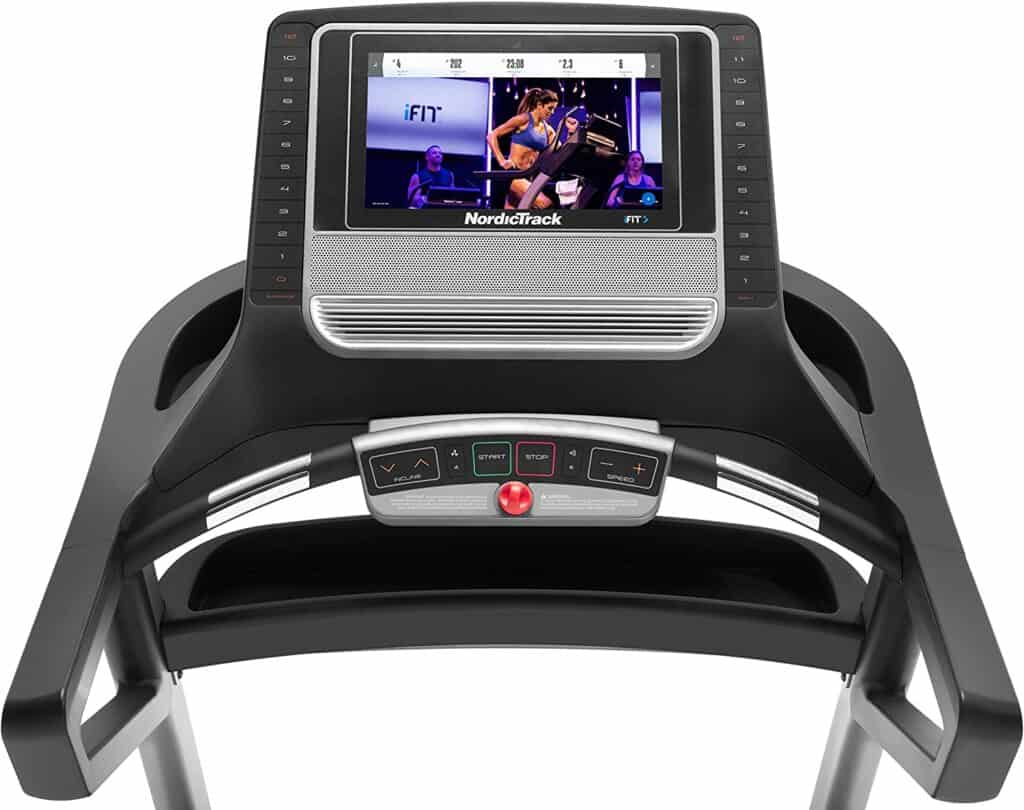 The console of the Nordic Track T 9.5 S Treadmill