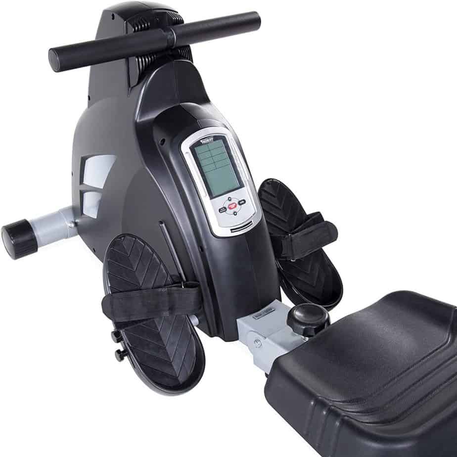 The console, handlebar, pedals,and the seat of the Velocity CHR-2001B Magnetic Rower
