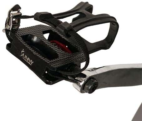 The pedal of the  Sunny Health & Fitness SF-B1851 Synergy Pro Indoor Cycling Bike 