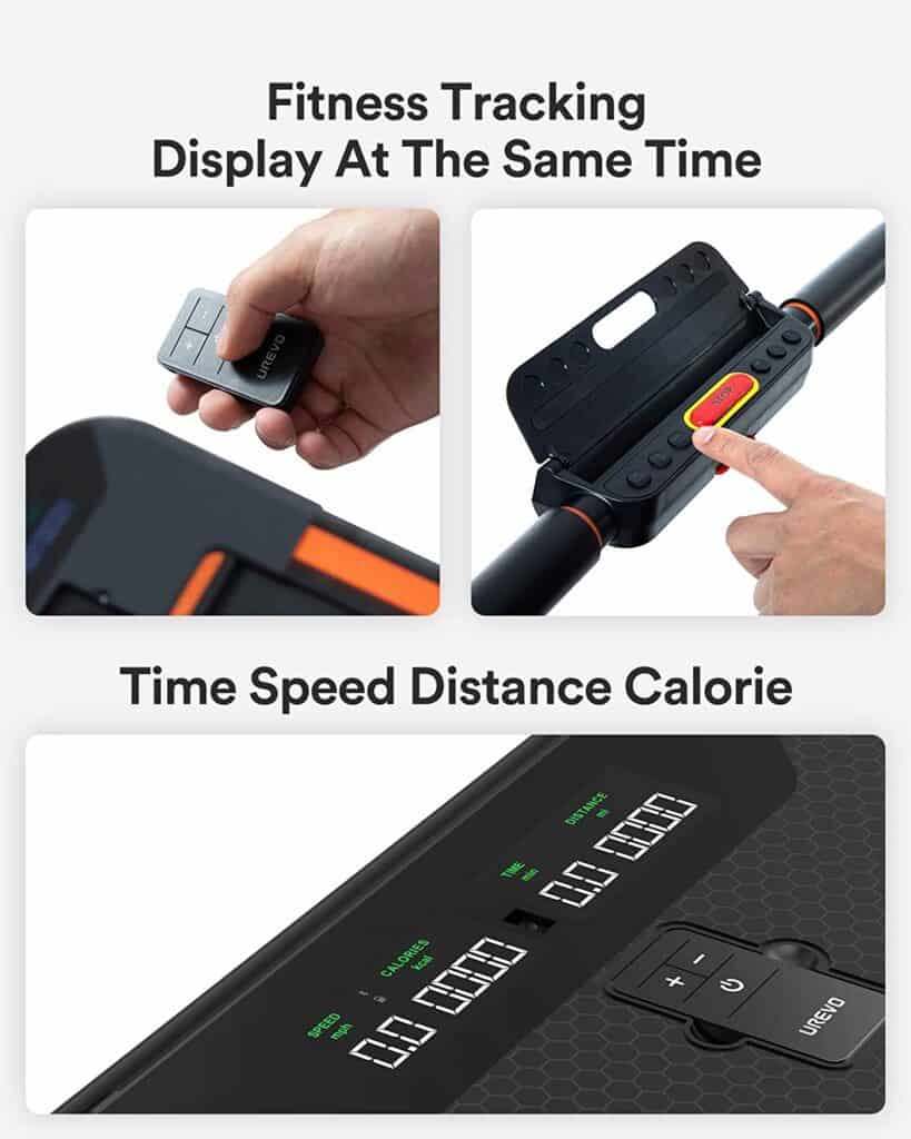 The console, monitor, and the tablet holder of the UREVO 2-in-1 Under-Desk 2.5 HP UR9TM0011 Treadmill