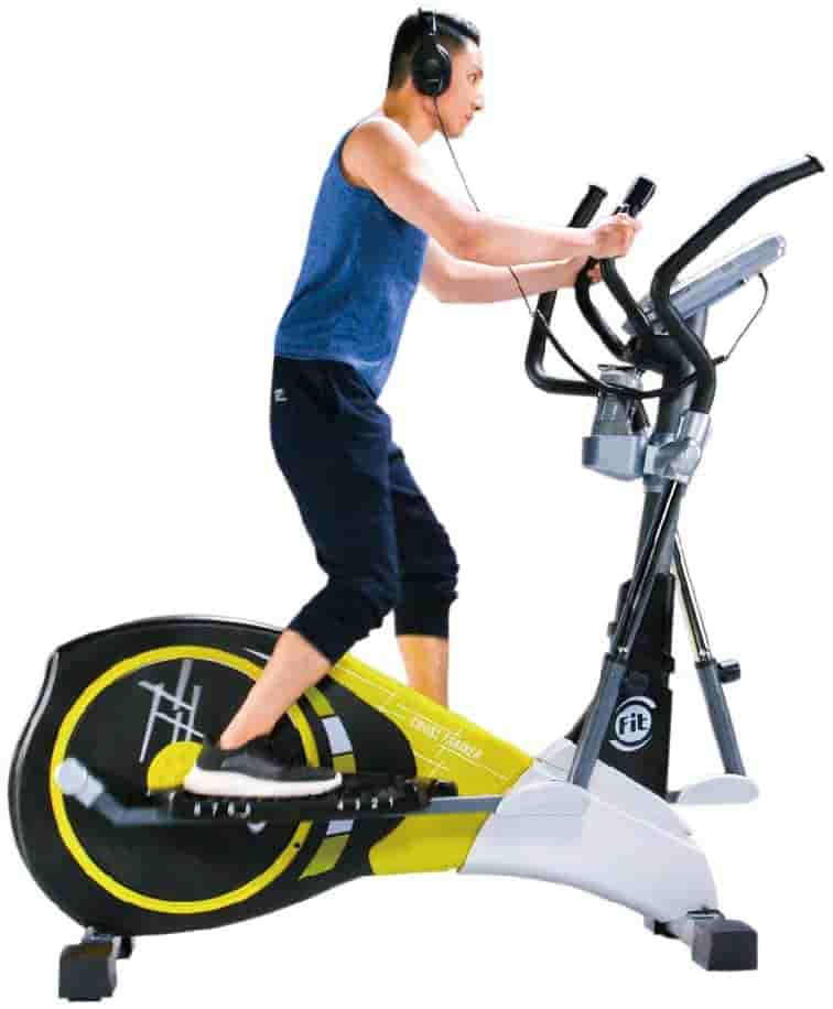 A man exercises with the GOELLIPTICAL V-950X Elliptical Trainer