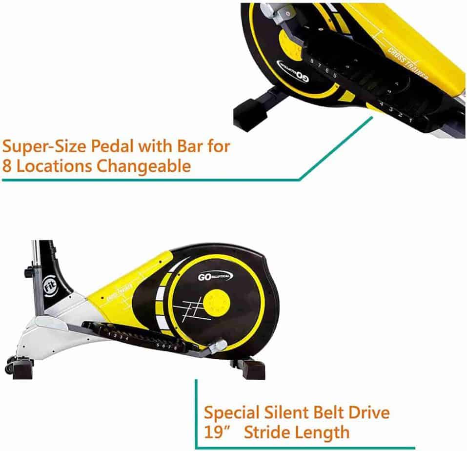 The pedals and the drive of the v