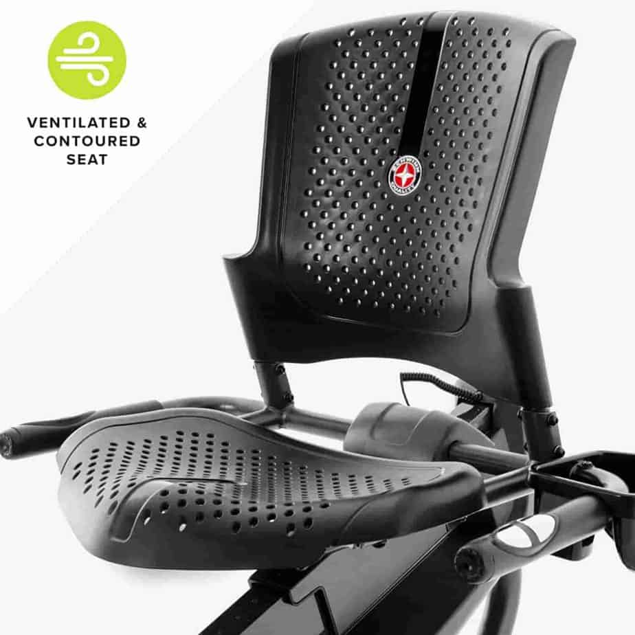 The seat of the Schwinn 230 (MY20) Recumbent Bike