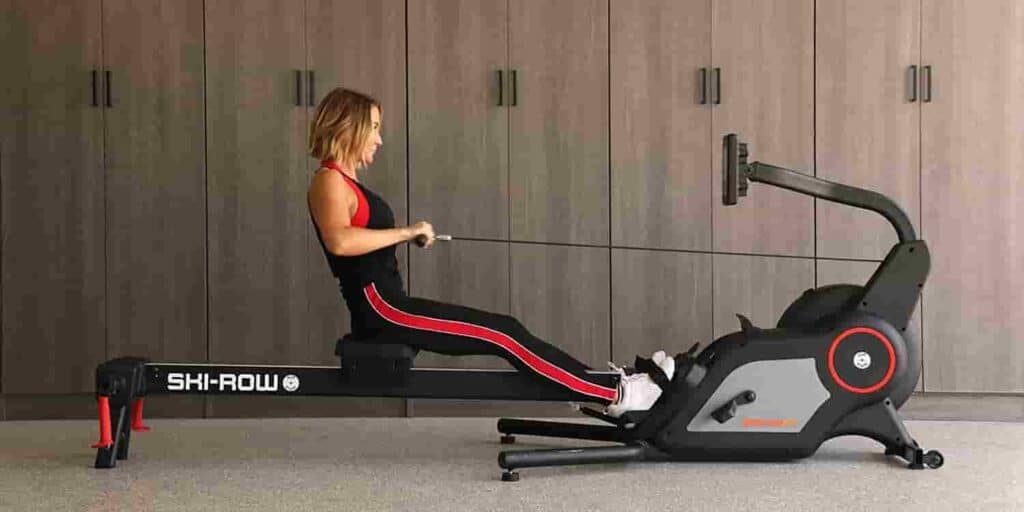 A user exercises with the SKI-ROW (SR-7) AIR+PWR
