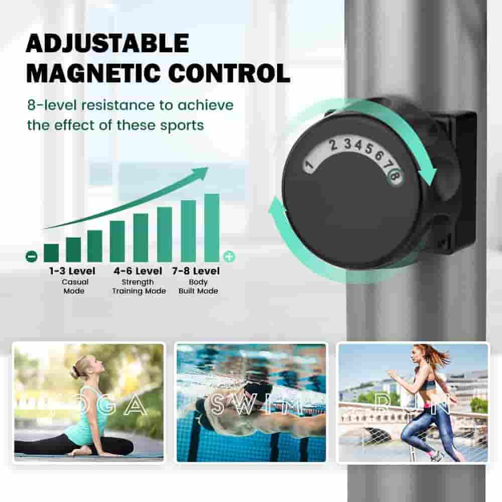 The resistance control knob of t he THERUN Elliptical Cross Trainer 