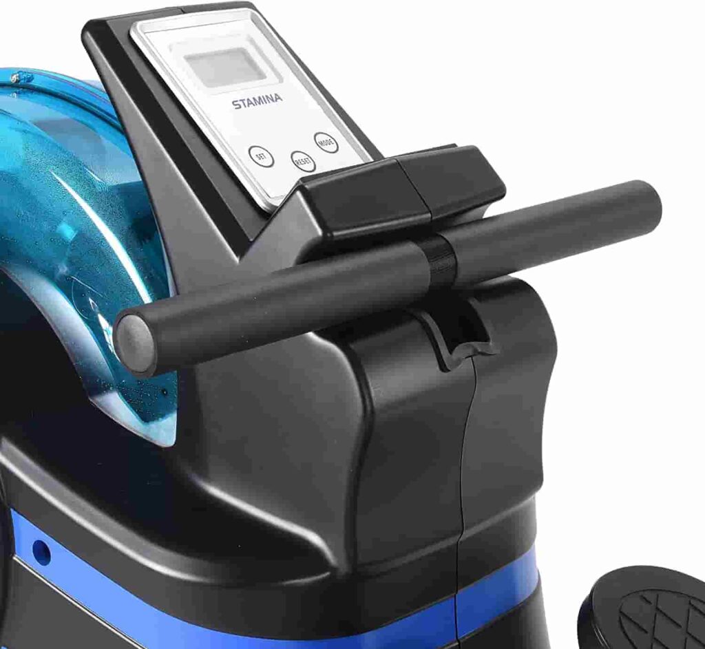 The console of the Stamina Wave 35-1435 Water Rower 