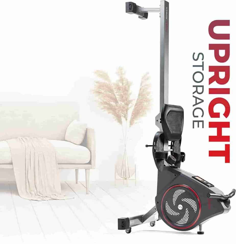 The Sunny Health & Fitness SF-RW520008 stored vertically