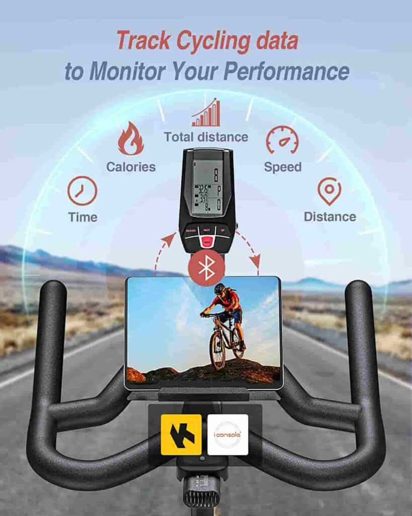 The console and the handlebar of the Niceday Magnetic Exercise Bike