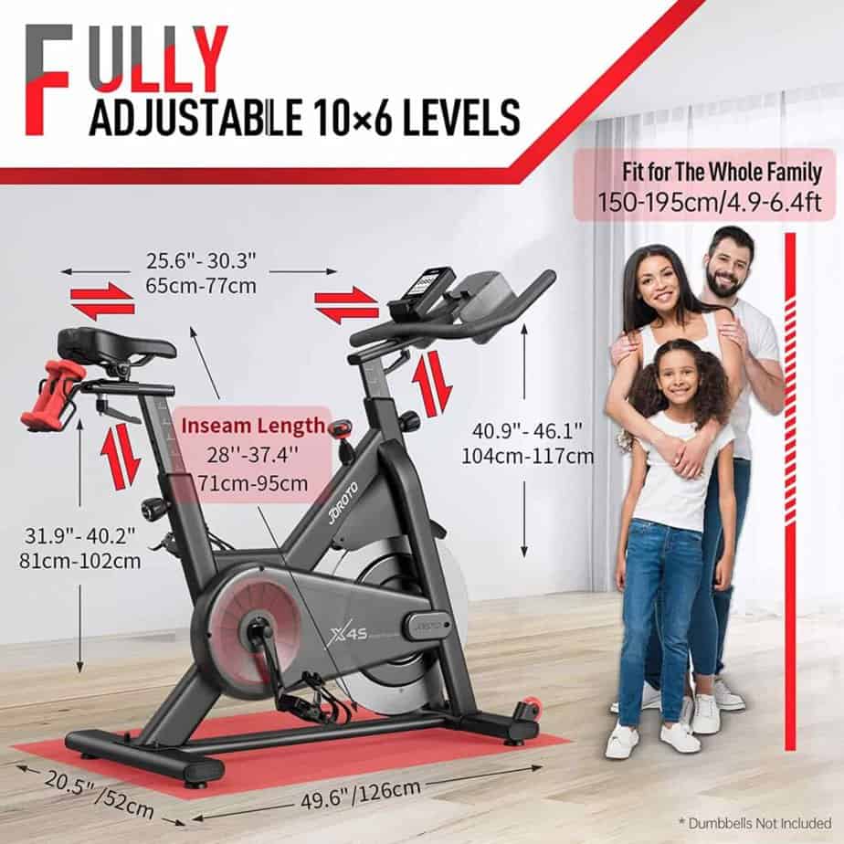 The Joroto X4S Bluetooth Exercise Bike is a family exercise machine