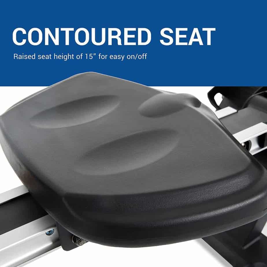 The seat of the XTERRA Fitness ERG500 Air Turbine Rower
