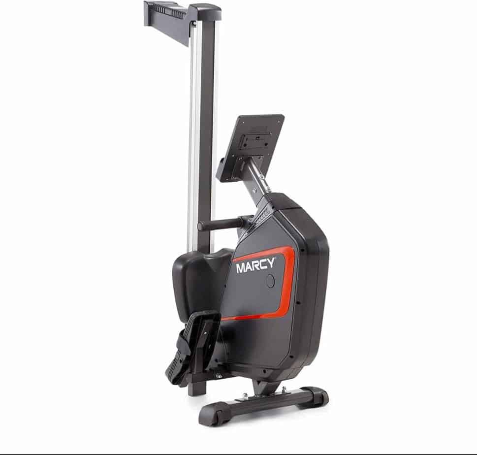 The folded version of the Marcy NS-6002RE Magnetic Rower 