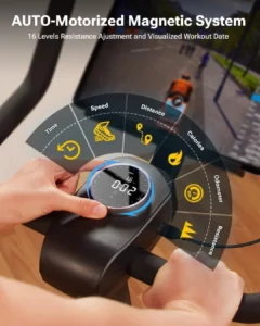 The resistance smart dial of the UREVO URSB005 Auto-Magnetic Exercise Bike