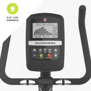The console of the Schwinn 130 (MY20) Upright Bike