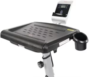 The desk/handlebar of the Sunny Health & Fitness SF-RBD4703 Convertible Recumbent Bike