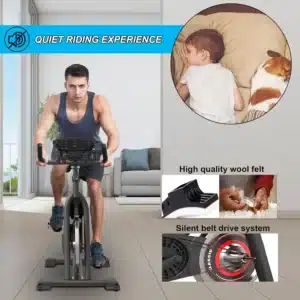 A man exercises on the GOFLYSHINE Indoor Cycling Exercise Bikes 