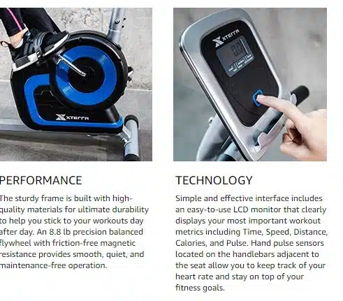 The console of the XTERRA Fitness SB120 Recumbent Bike