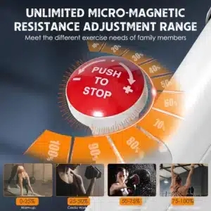 The control knob of the resistance system of the SogesPower Magnetic Exericse Bike 
