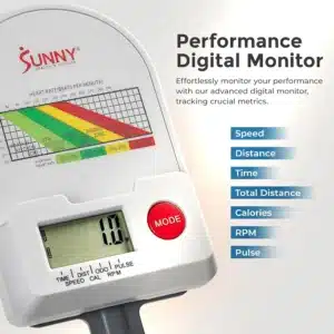 The console of the Sunny Health & Fitness SF-B122061 Cycling Bike